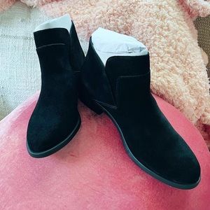 black suede ankle boots